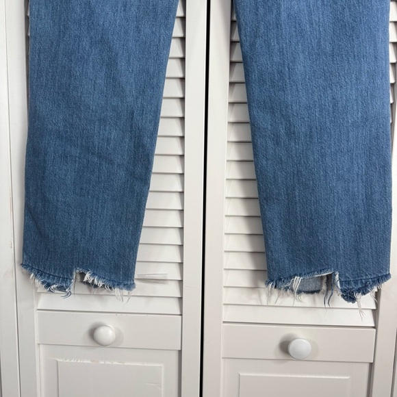 J Brand Ivy Slouchy High Rise Straight Leg Baggy Crop Jeans Step Hem Size 25 - Picture 7 of 10